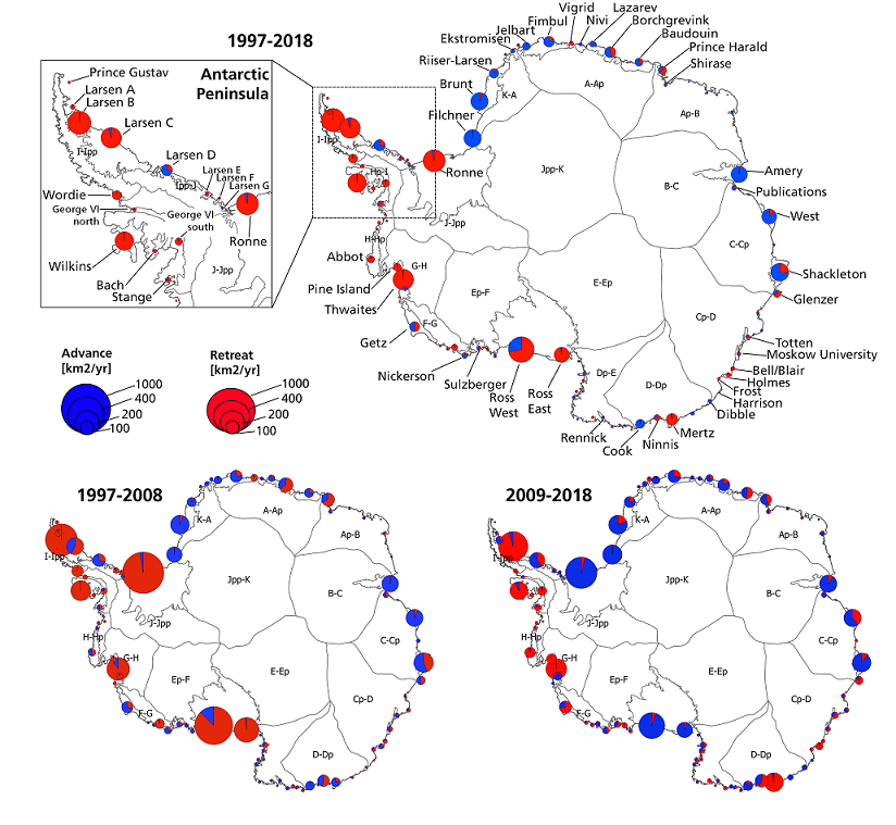 Antarctic Calving Front Change